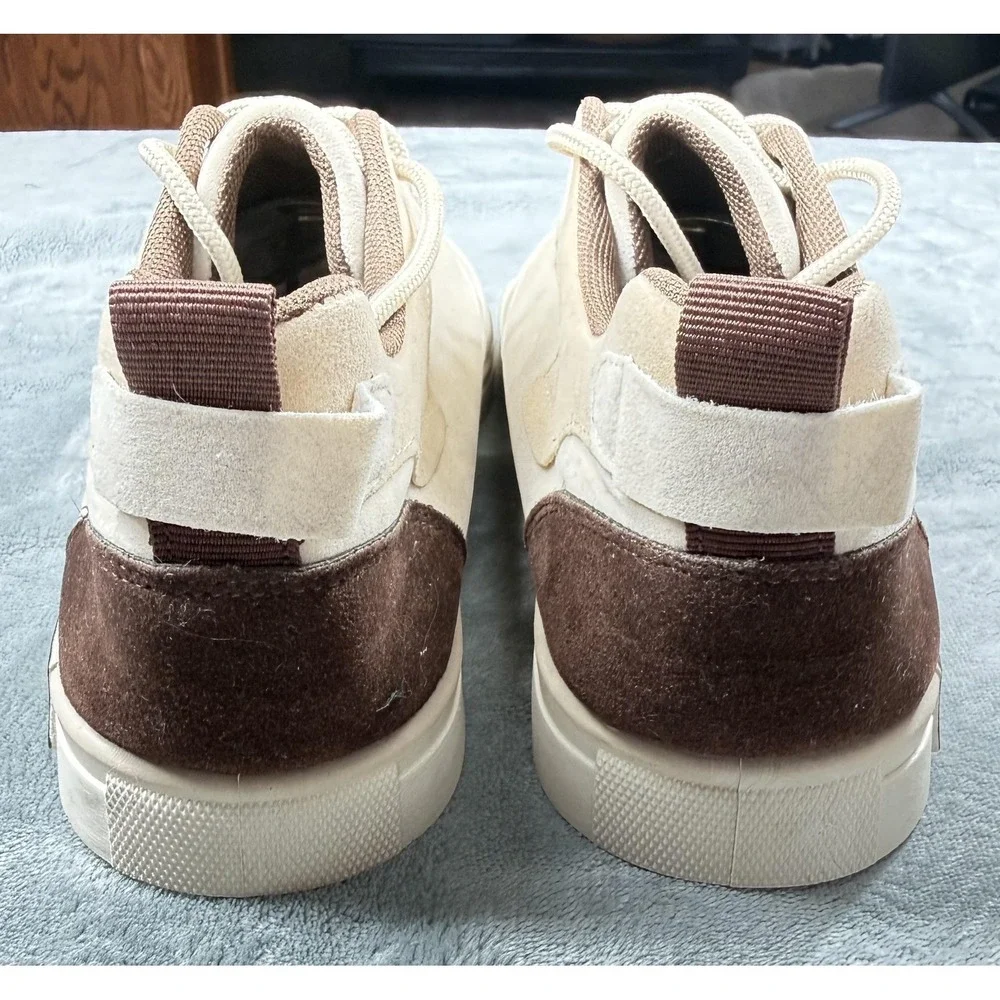GUO CHAO‎ Shoes Mens Size EU40(US 7)Beige Faux Suede Casual Sneakers Lightweight